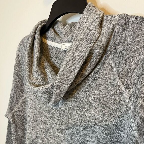 No Comment Heathered Gray Cowl Neck Sweater Top Size 1X - Picture 4 of 10